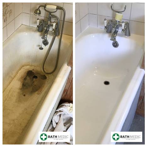 Bath chip repair Manchester Radisson Hotel result — Bath Medic