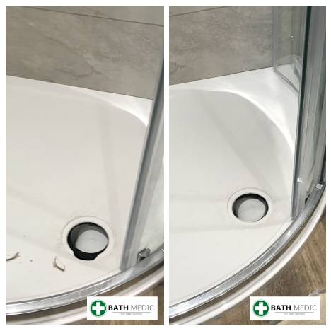 Shower tray repair Manchester result — Bath Medic